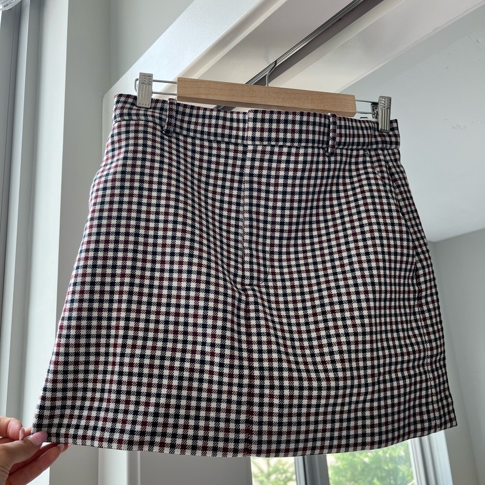 Madewell Black and White A-Line Mini Skirt